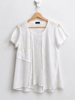 Bali - Boho Patchwork Sheer Blouse - Size M